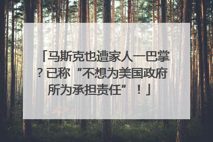 马斯克也遭家人一巴掌？已称“不想为美国政府所为承担责任”！