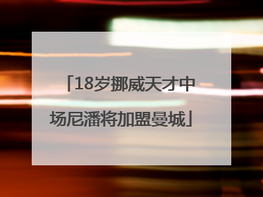 18岁挪威天才中场尼潘将加盟曼城