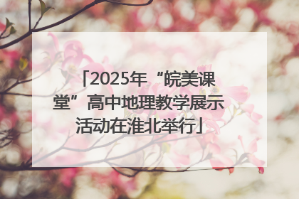 2025年“皖美课堂”高中地理教学展示活动在淮北举行