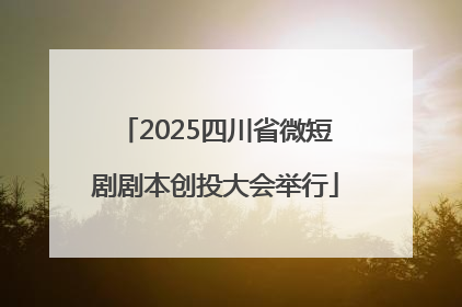 2025四川省微短剧剧本创投大会举行