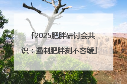2025肥胖研讨会共识：遏制肥胖刻不容缓
