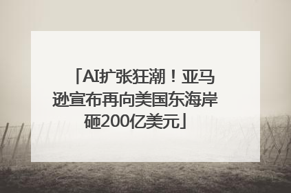 AI扩张狂潮！亚马逊宣布再向美国东海岸砸200亿美元