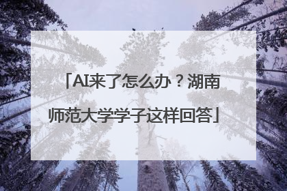 AI来了怎么办？湖南师范大学学子这样回答