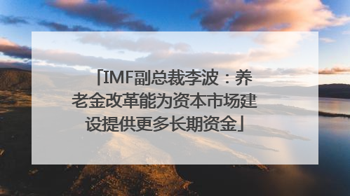 IMF副总裁李波：养老金改革能为资本市场建设提供更多长期资金